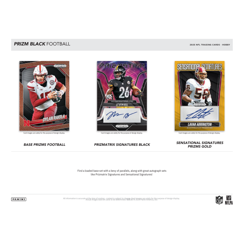 2025 Panini Prizm Black Football Hobby 12 Box Case